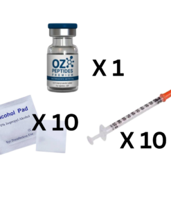 Starter pack with syringes alcohol swabs and bacteriostatic water for peptide preparation Australia