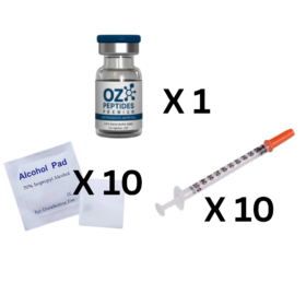 Peptide Starter pack with syringes alcohol swabs and bacteriostatic water for peptide preparation Australia