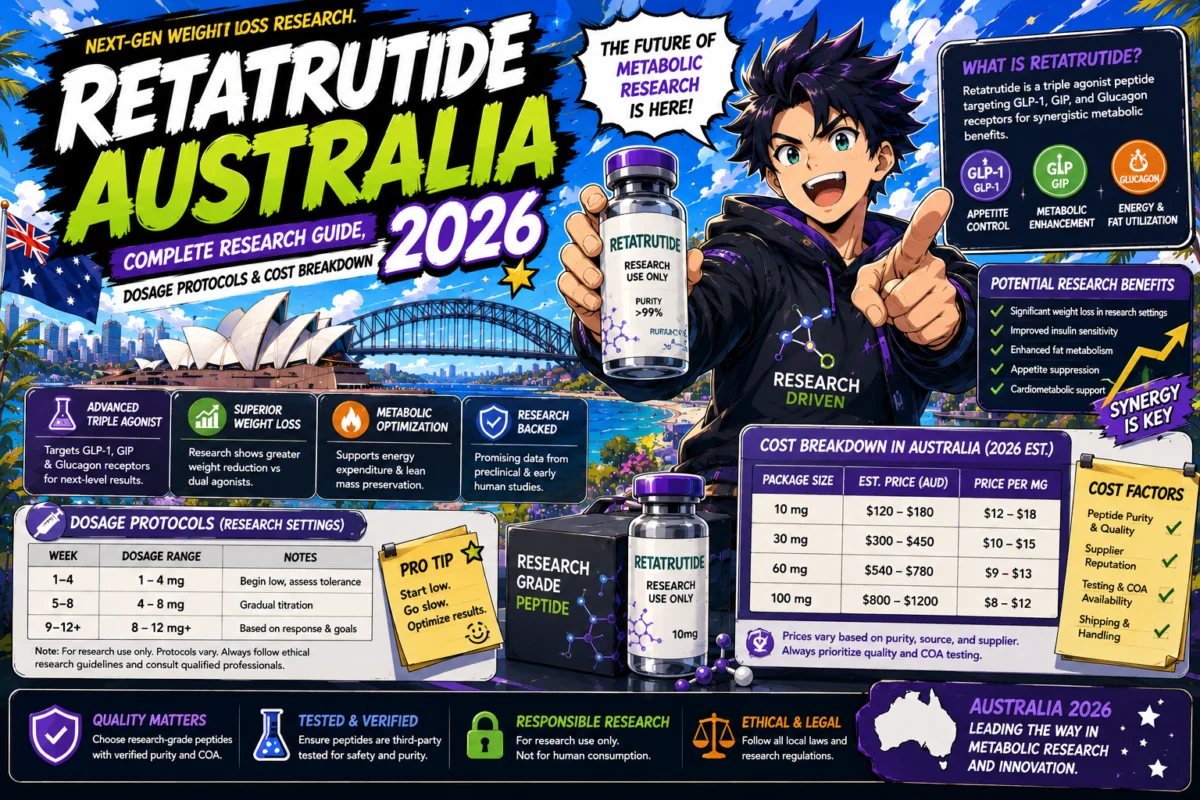 Retatrutide Australia 2026: Complete Research Guide, Dosage Protocols & Cost Breakdown
